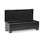 Baxton Studio Roanoke Ottoman, 46 in W, 15.3 in H, Plywood, Bonded Leather, Black 105-5274 - alternate 3